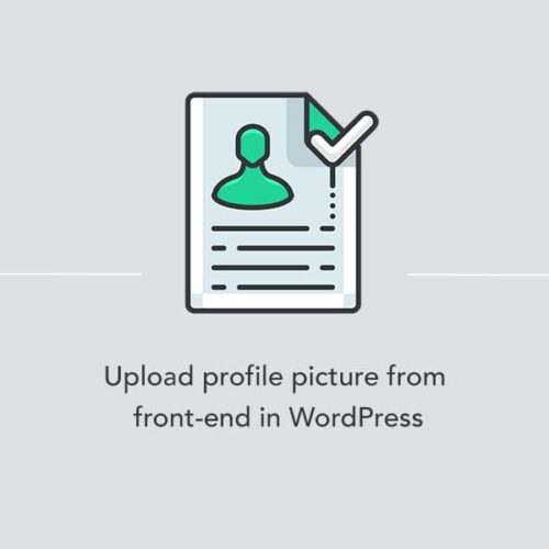Upload profile picture from front-end in WordPress