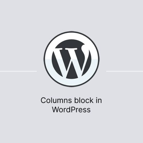 Columns block in WordPress