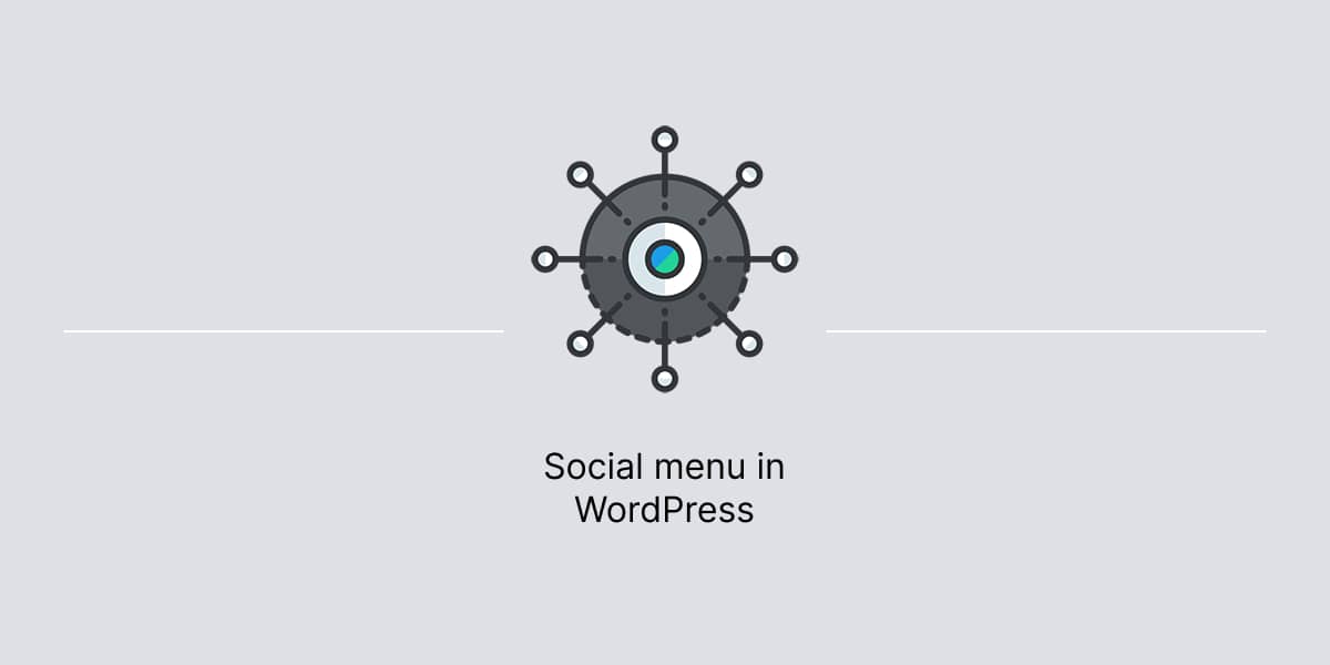 Banner for article about Social menu in WordPress
