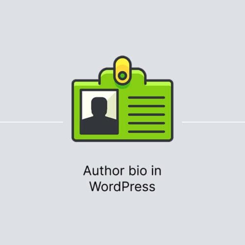 Author bio in WordPress