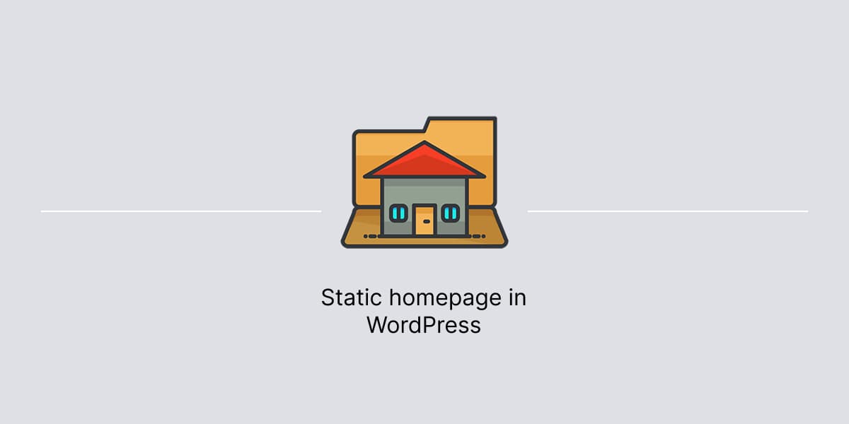 Banner for article about static front page in WordPress