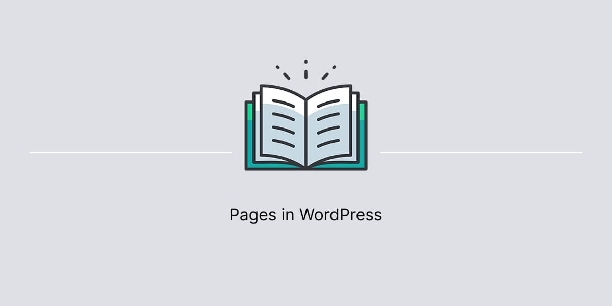 Banner for article about pages in WordPress.